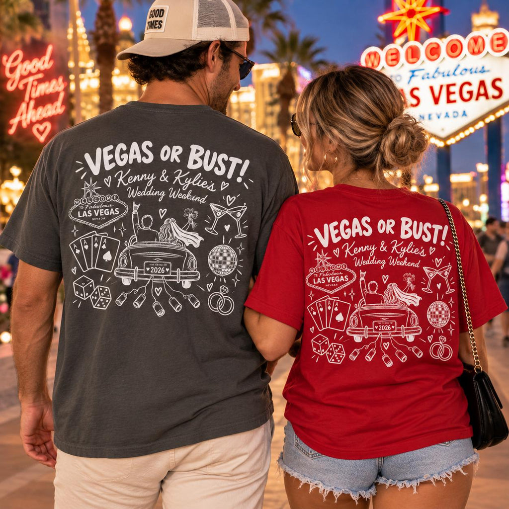 Personalized Vegas Wedding Toss Retro Casino Custom Names Year Custom Wedding Group Tee Kitsch Las Vegas Wedding (4)