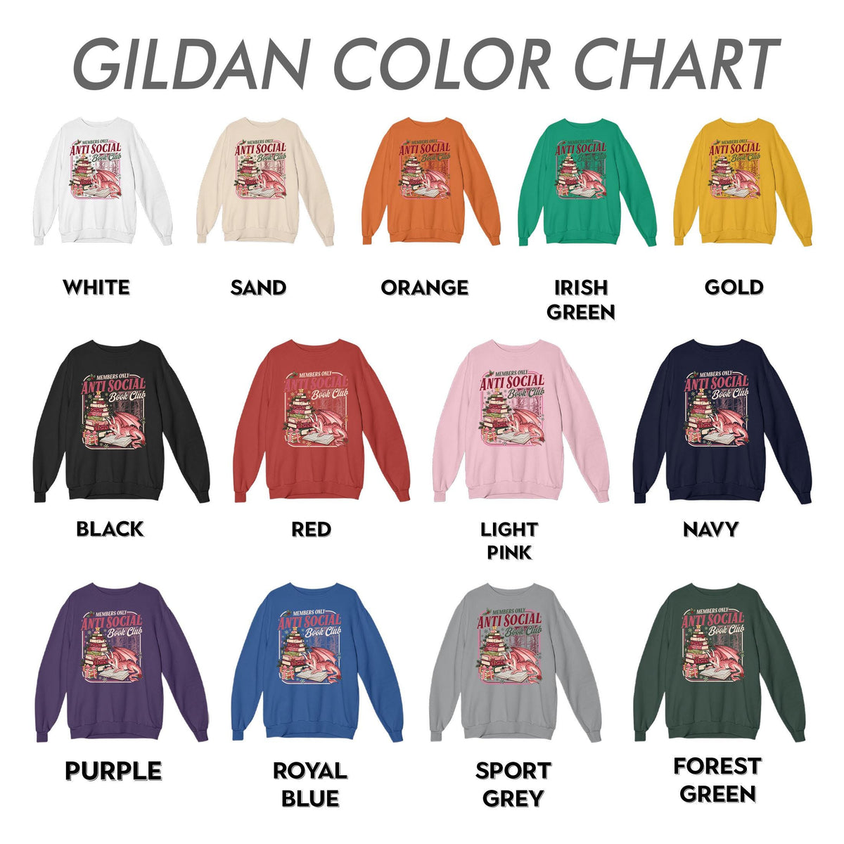 Anti Social Book Club Christmas Dragon Book Lover Fantasy Bookworm Holiday Sweater Retro Reader (2)