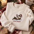Christmas Otter Wine Wine Season Embroidered Holiday Christmas (1)