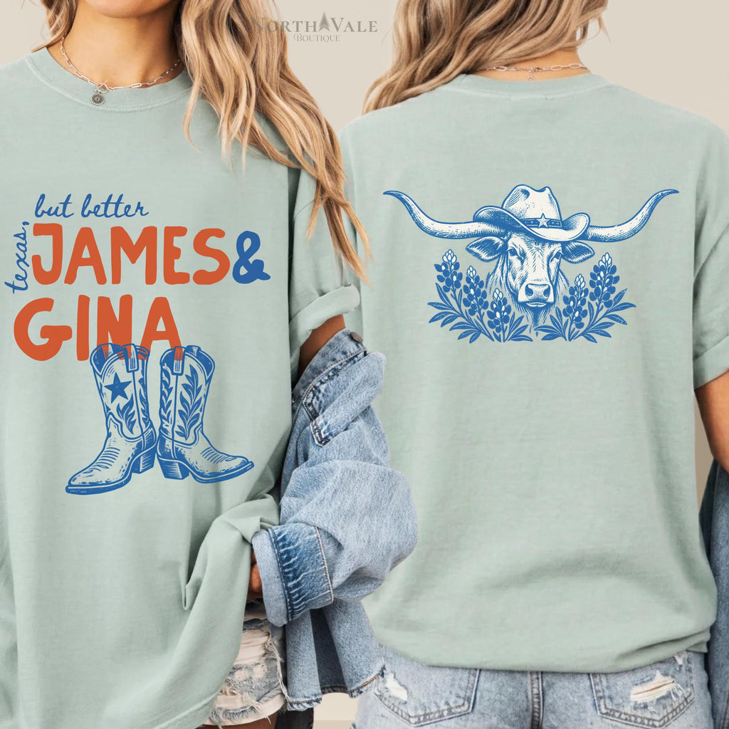 James Talarico Senate Gina Hinojosa Governor Vote Blue Texas Tee Turn Texas Blue Folk Art Midterms 2026 (3)