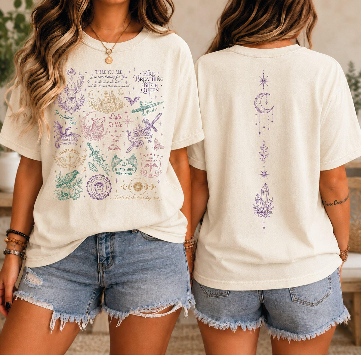 Comfort Colors Acotar Velaris Sarah Maas Bookish Tee Night Court Fantasy Velaris Book Lover S1686 (1)