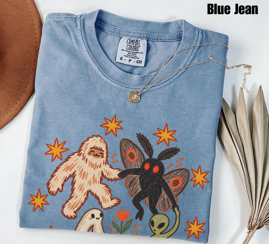 Dancing Cryptids Bigfoot Mothman Alien Fresno Nightcrawler Comfort Colors (2)