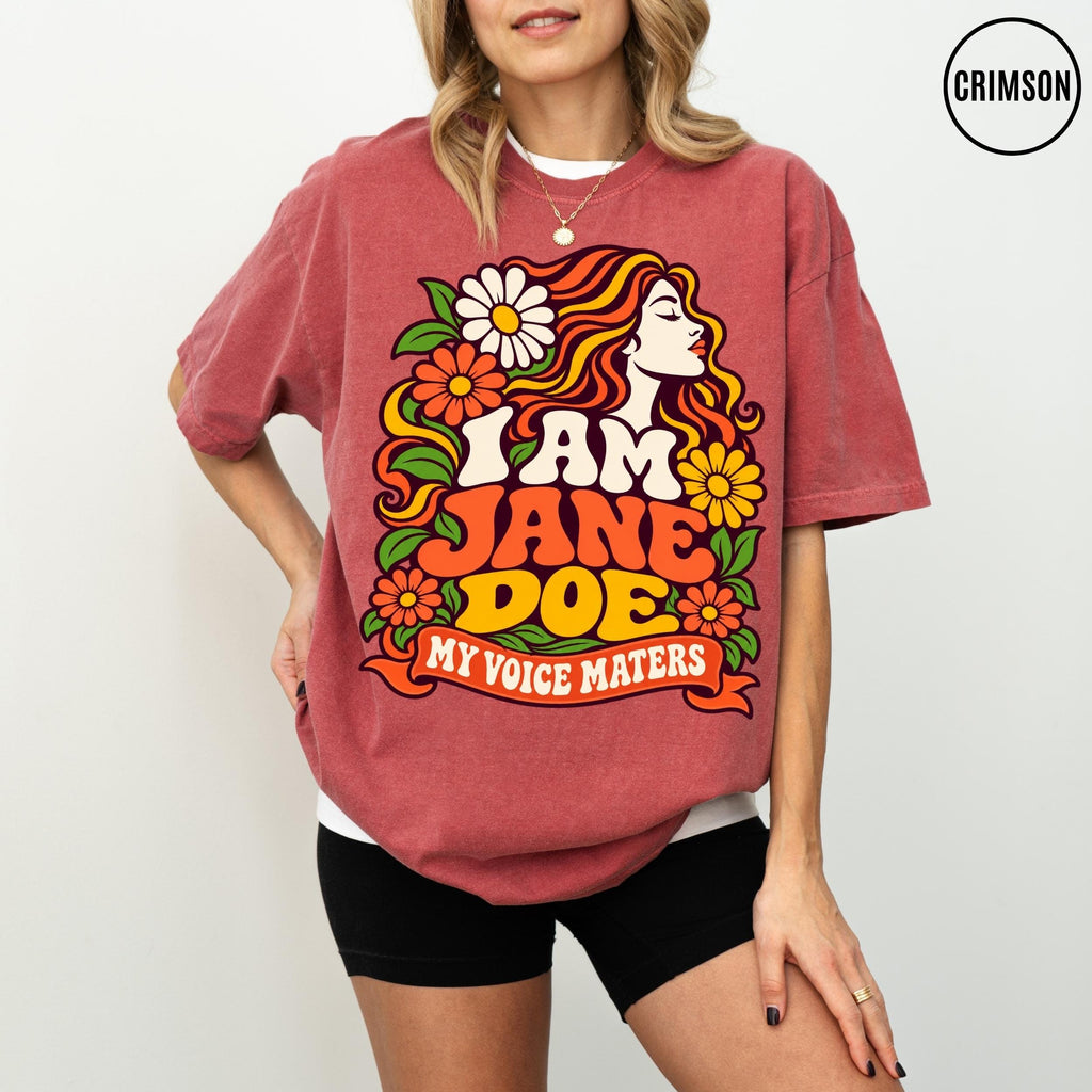 Am Jane Doe Comfort Colors Sa Survivor Tee Feminist Solidarity Protes Rights Tee Feminist (5)