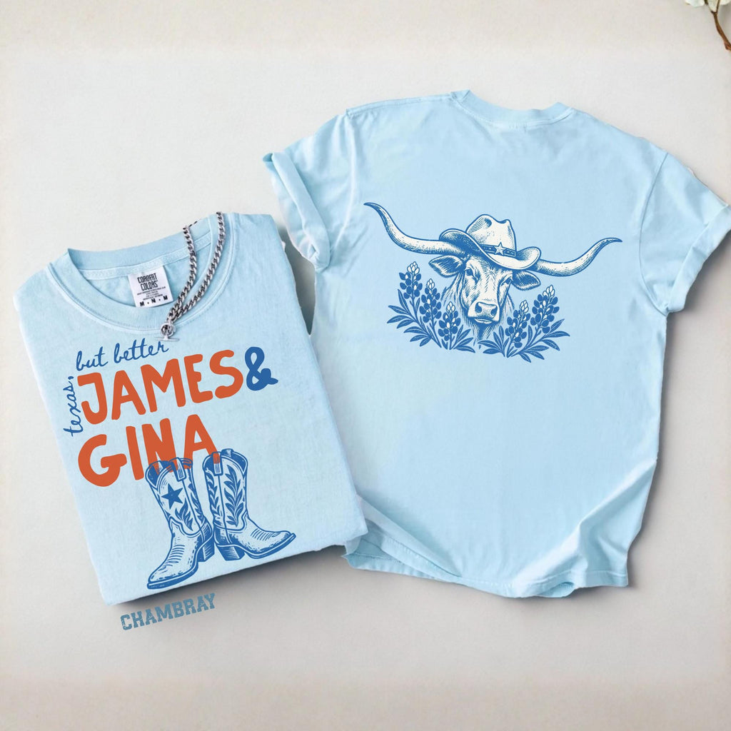 James Talarico Senate Gina Hinojosa Governor Vote Blue Texas Tee Turn Texas Blue Folk Art Midterms 2026 (2)