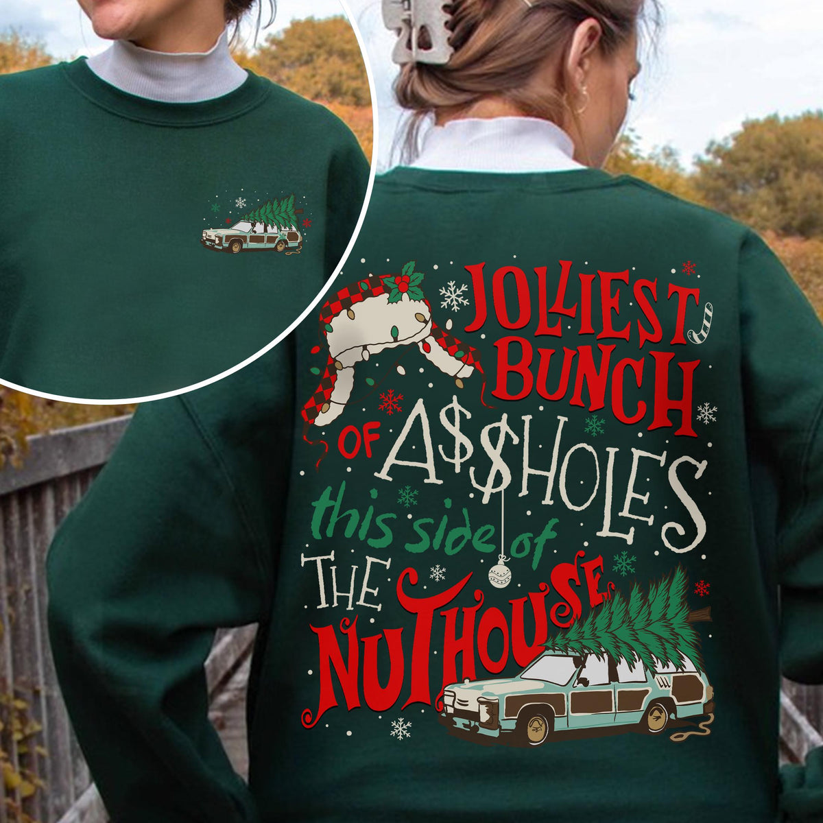 Jolliest Bunch Christmas Griswold Family Xmas Lampoons Christmas Vacation Rude Holiday Tee (3)