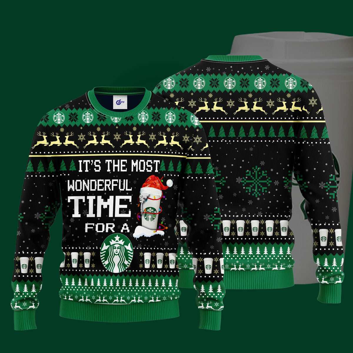 It’S The Most Wonderful Time For A Starbucks Ugly Christmas Sweater