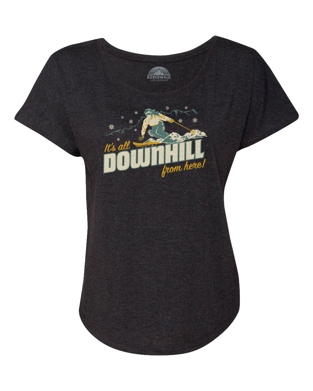 Women's It's All Downhill From Here Scoop Neck T-Shirt
