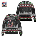 Jack And Sally The Most Wonderful Time Of The Year Ugly Christmas Sweater Black