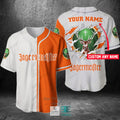 Jagermeister Your Name orange white Baseball Jersey