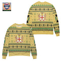 Jamaica Motto Out Of Many One People Snowflake Pattern Ugly Christmas Sweater