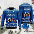 Jesus Has Your Back Jiu Jitsu Christmas Ugly Christmas Sweater For Jesus And Jiu Jitsu Lovers On Christmas Days