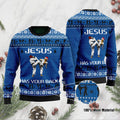 Jesus Has Your Back Karate Jesus Ugly Christmas Sweater For Jesus And Karate Lovers On Christmas Days