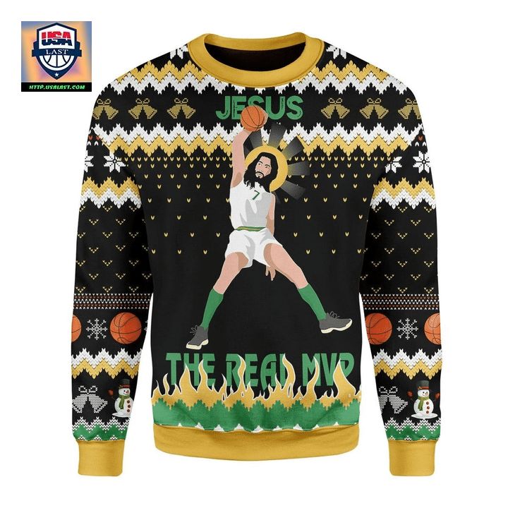 Jesus The Real MVP Ugly Christmas Sweater