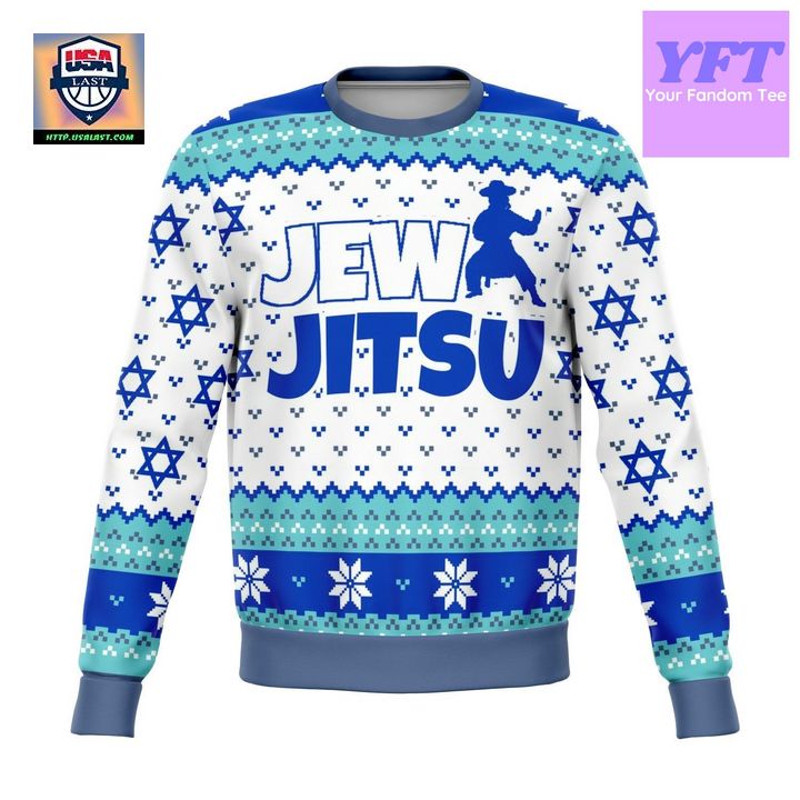Jewjitsu Meme Design 3d Ugly Christmas Sweater