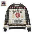 Jim Beam The Bourbon Since 1795 Pine Tree Pattern Ugly Christmas Sweater