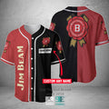Jim Beam Your Name Red black Baseball Jersey