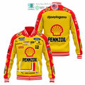 BEST Joey Logano Pennzoil Baseball Jacket