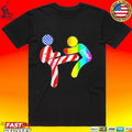 July Independence Kick June Pride Month T-shirt
