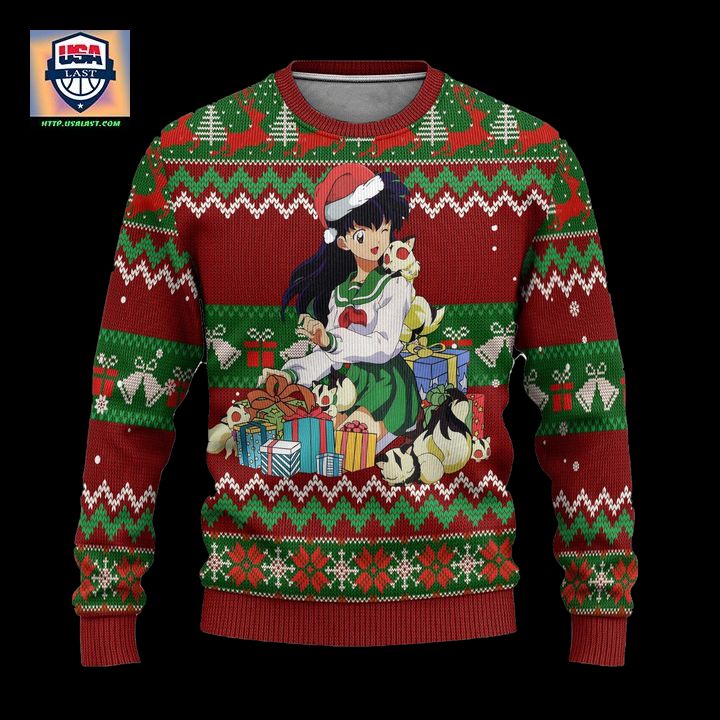 Kagome Ugly Christmas Sweater Inuyasha Anime Xmas Gift