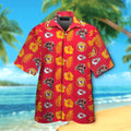 Kansas City Chiefs Short Sleeve Button Up Tropical Hawaiian Shirt VER014
