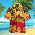 Kansas City Chiefs Short Sleeve Button Up Tropical Hawaiian Shirt VER018