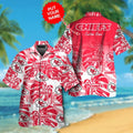 Kansas City Chiefs Short Sleeve Button Up Tropical Hawaiian Shirt VER023