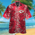 Kansas City Chiefs Short Sleeve Button Up Tropical Hawaiian Shirt VER05
