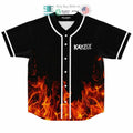 BEST Kayzo Burn It Down 24 Fire black Baseball Jersey