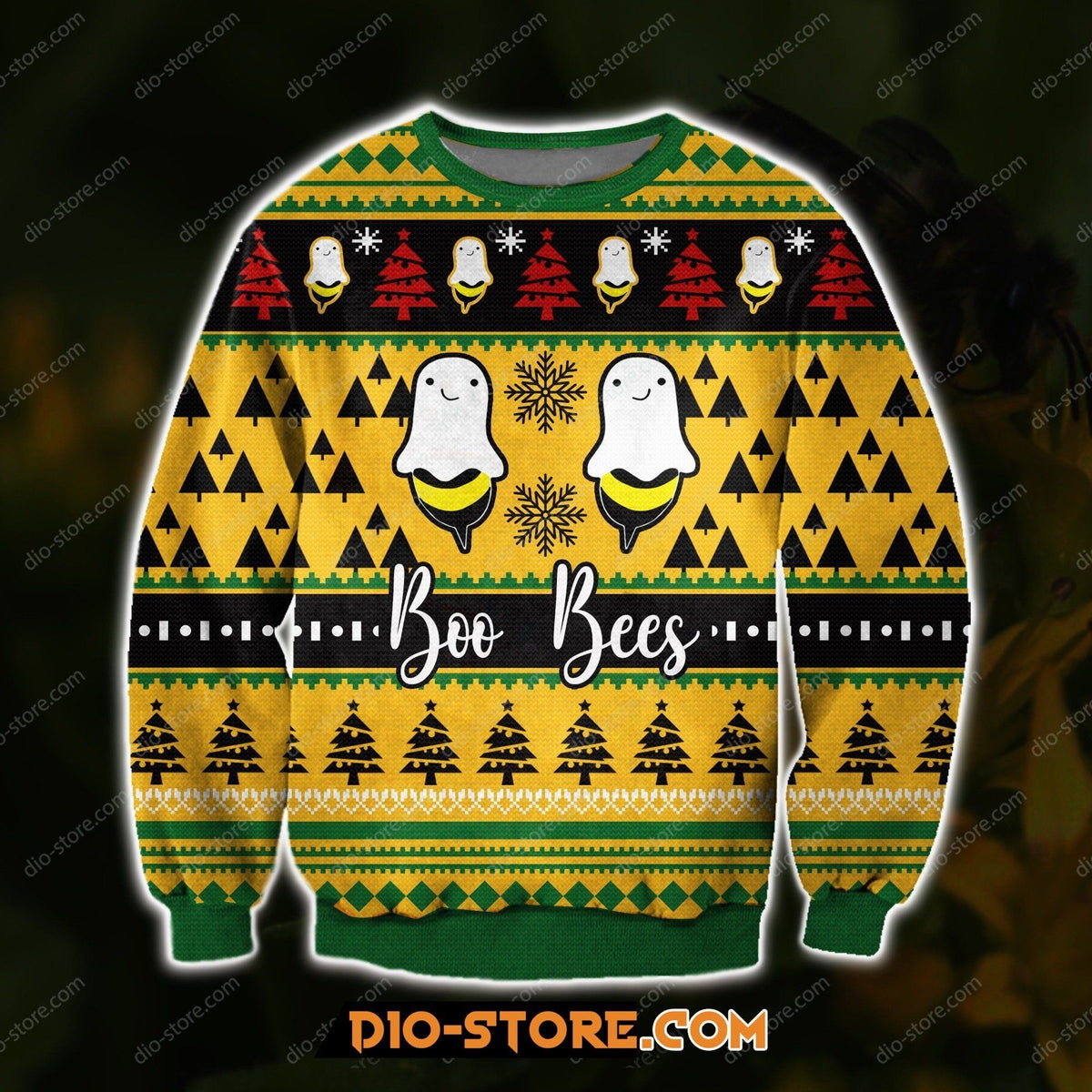 Knitting Pattern Boo Bees 3D Print Ugly Christmas Sweater