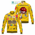 BEST Kyle Busch M&M's Baseball Jacket
