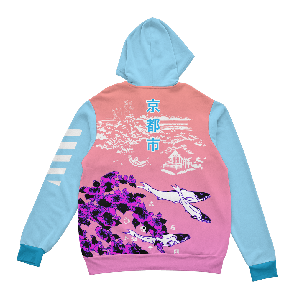 Kyoto Koi Zip Up Hoodie