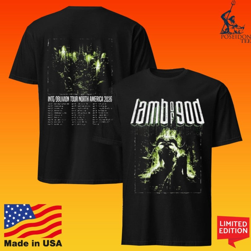 Lamb Of God Beast Temple Into Oblivion Tour North America 2026 T-shirt