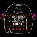 Learn To Love A Beast Knitting Pattern 3D Print Ugly Christmas Sweater