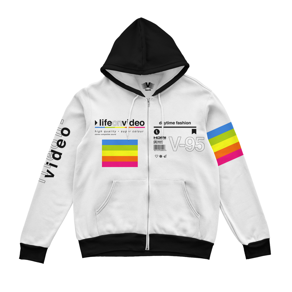 Life On Video Zip Up Hoodie