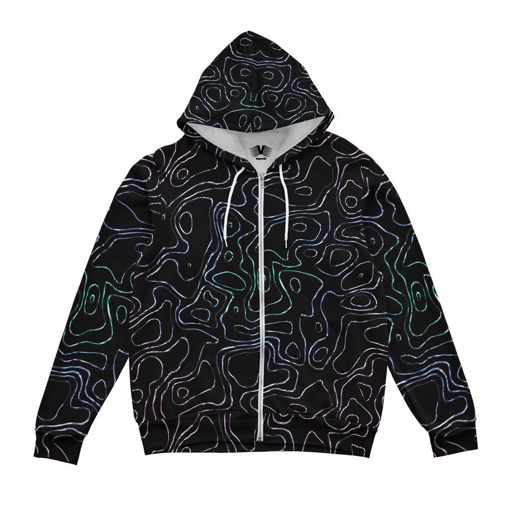 Liquid Topography Zip Up Hoodie