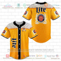 HOT Lite Beer orange black Baseball Jersey Shirt