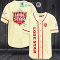 BEST Lone Star Beer logo Baseball Jersey
