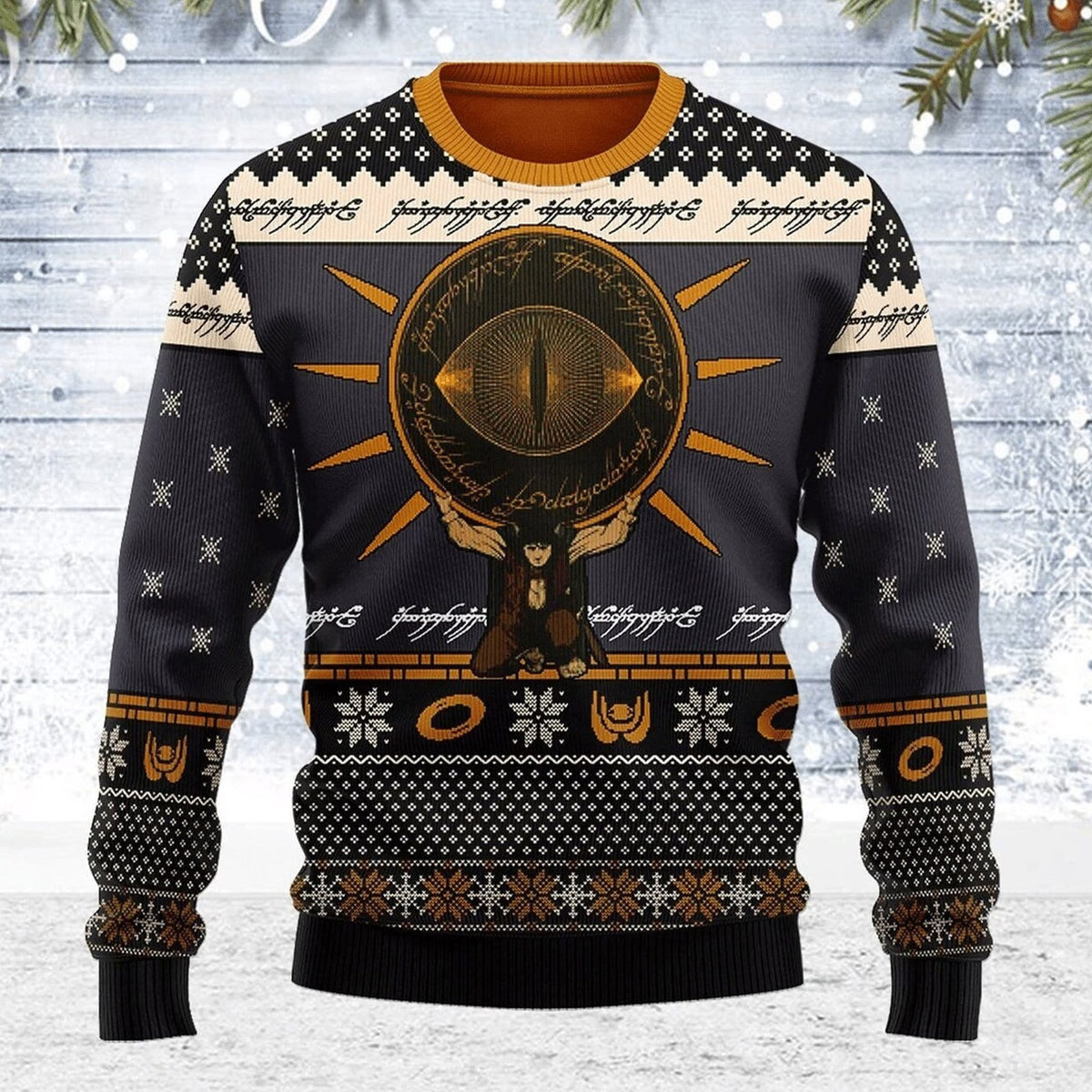 LOTR Eyes Ugly Christmas Sweater