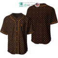 BEST Louis Vuittion LV brown pattern Baseball Jersey