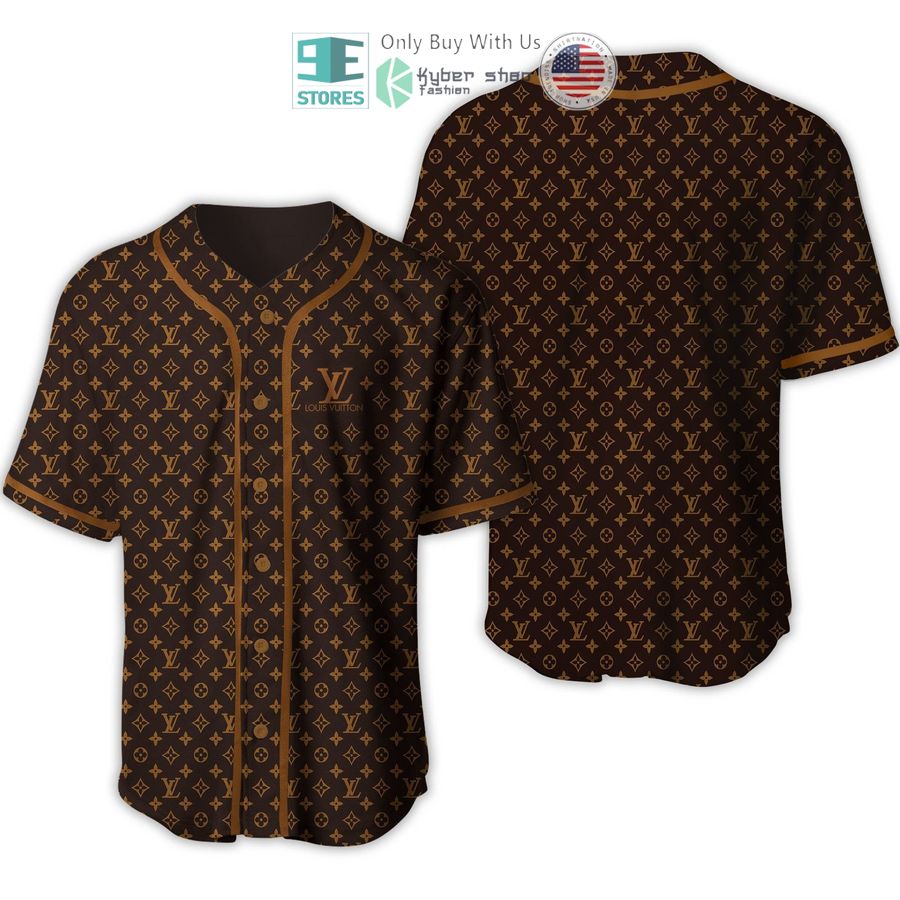 BEST Louis Vuittion LV brown pattern Baseball Jersey
