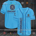 HOT Lowenbrau Brewery logo blue Baseball Jersey Shirt