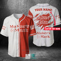Maker S Mark Your Name Red white Baseball Jersey
