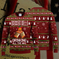 Maker’S Mark Drinker Bells Drinker Bells Drinking All The Way Ugly Christmas Sweater