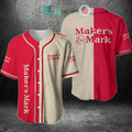 BEST Maker's Mark red cream Baseball Jersey