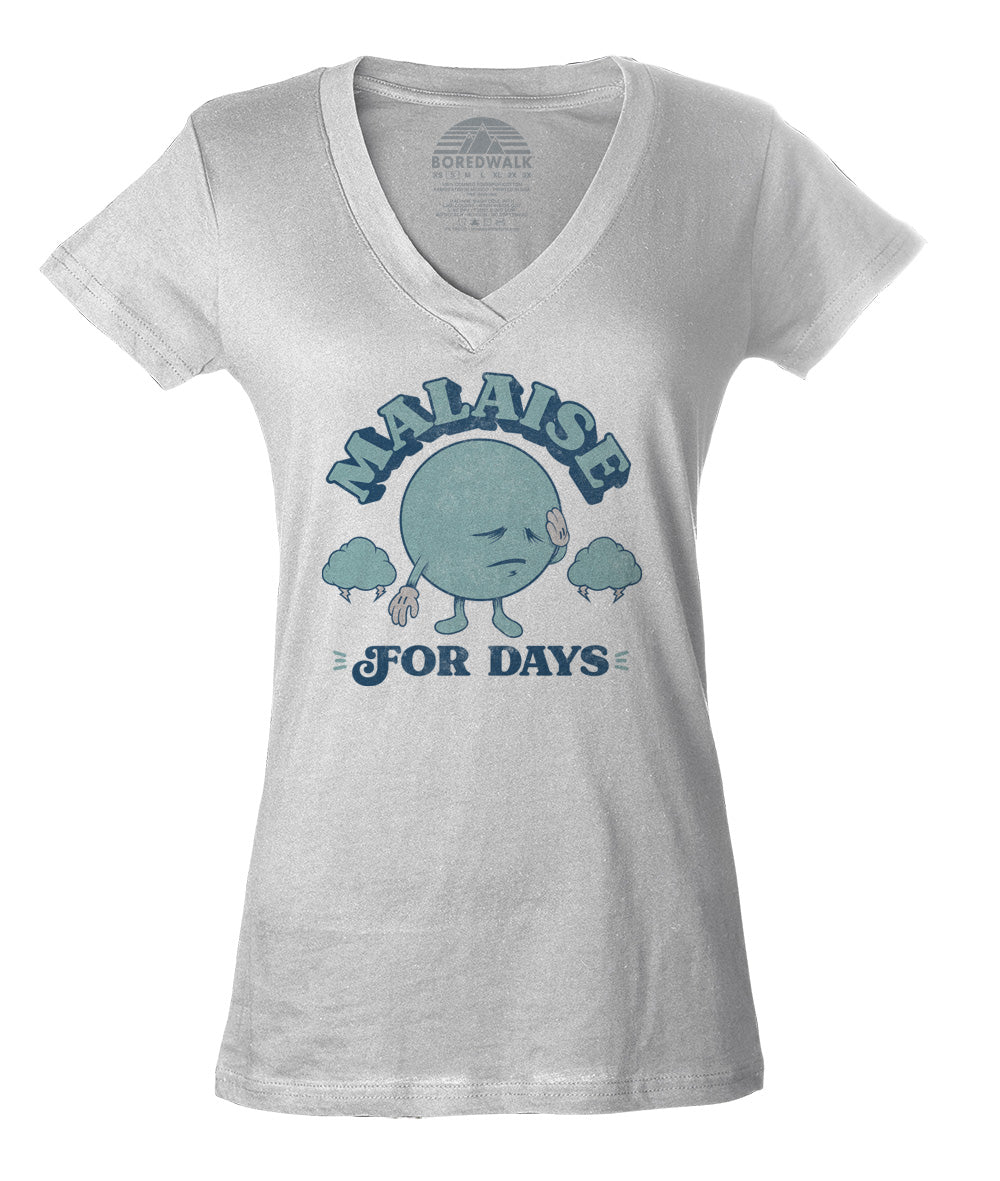 Women's Malaise For Days Vneck T-Shirt