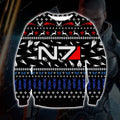 Mass Effect N7 Knitting Pattern 3D Print Ugly Christmas Sweater