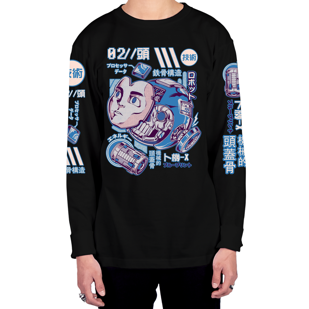 Mega's Head Long Sleeve Tee