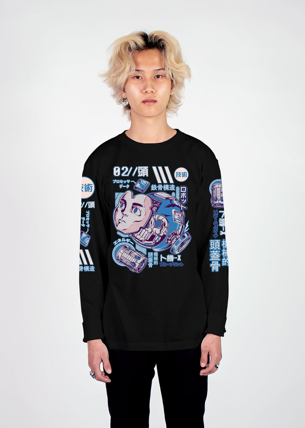 Mega's Head Long Sleeve Tee