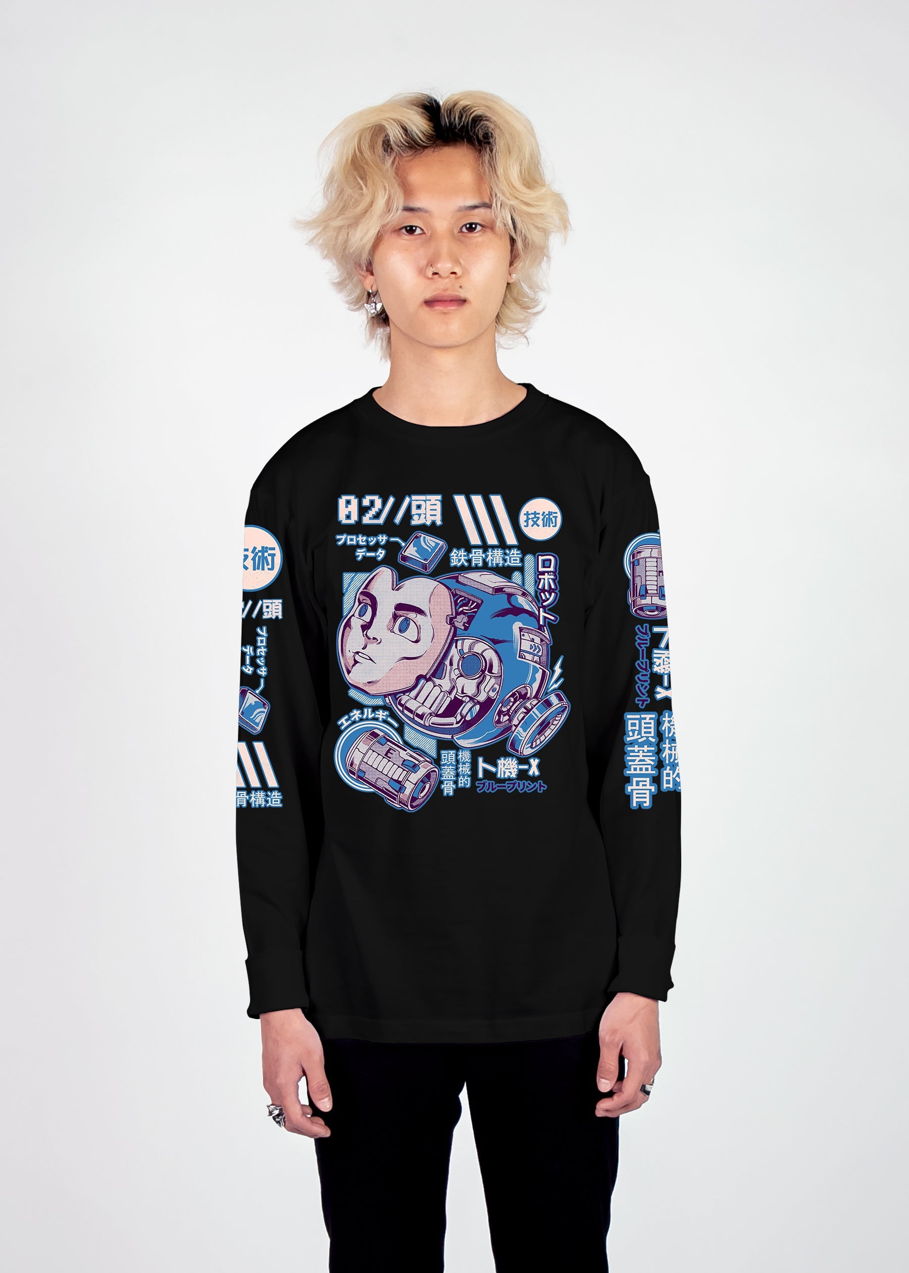 Mega's Head Long Sleeve Tee