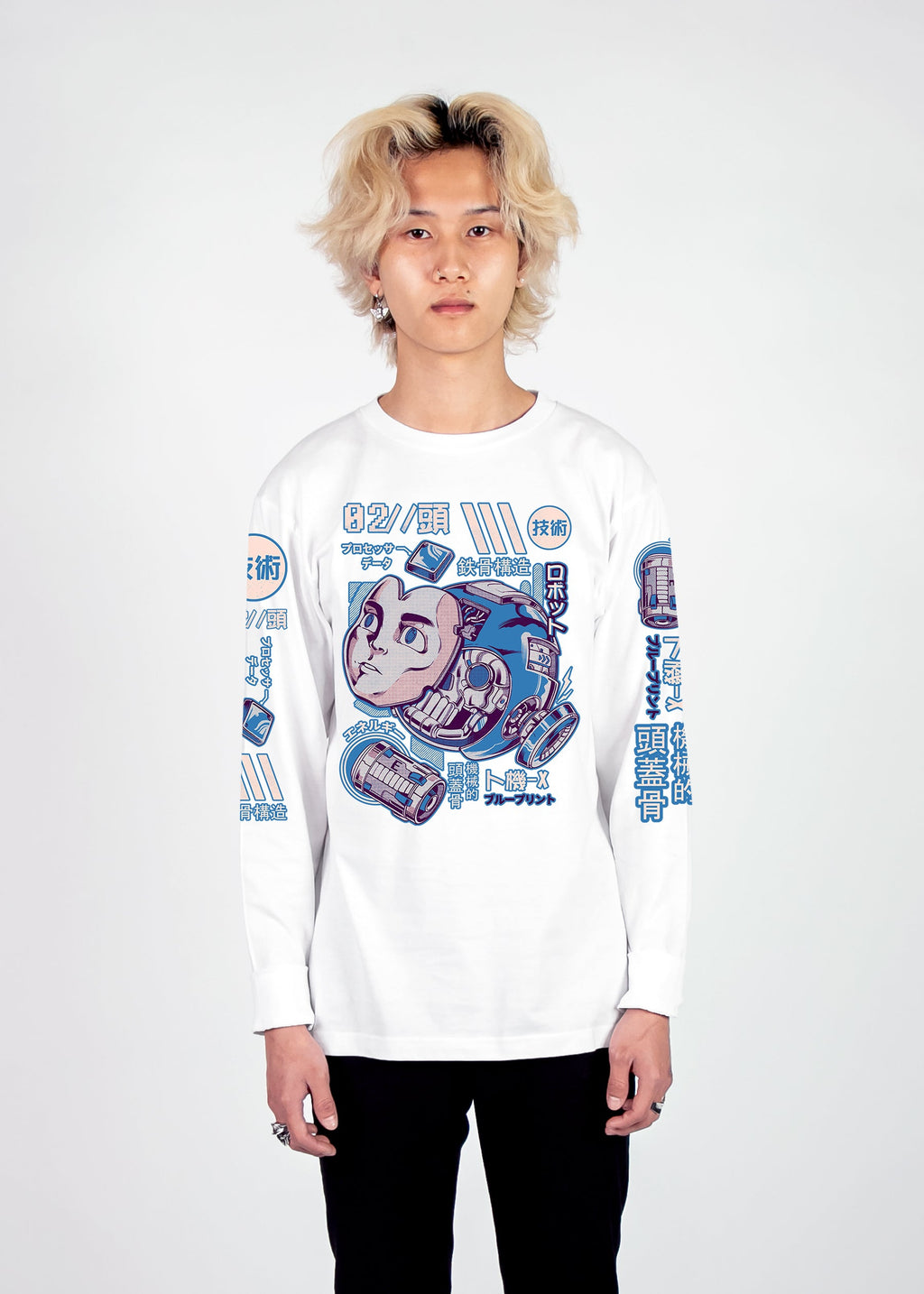 Mega's Head Long Sleeve Tee